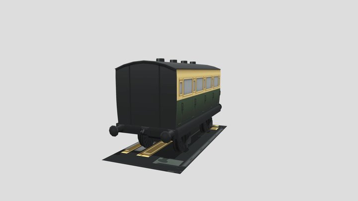 Green Express Coach (Race On) – Gratis 3D-model STL