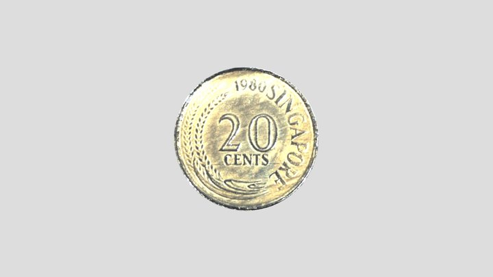 1980_20cents 3D Model