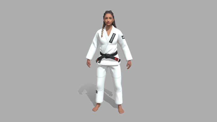 BJJ Jiu-Jitsu Woman Girl Fighter Free
