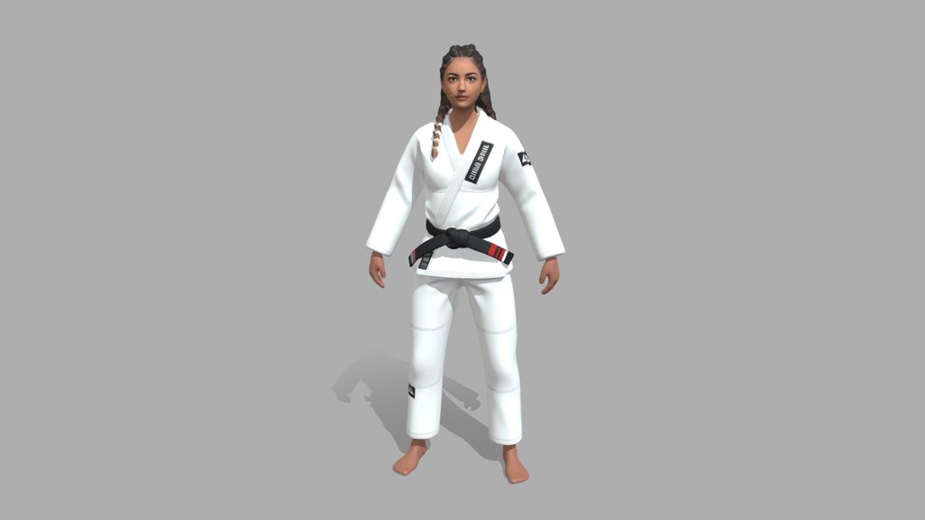 BJJ Jiu-Jitsu Woman Girl Fighter