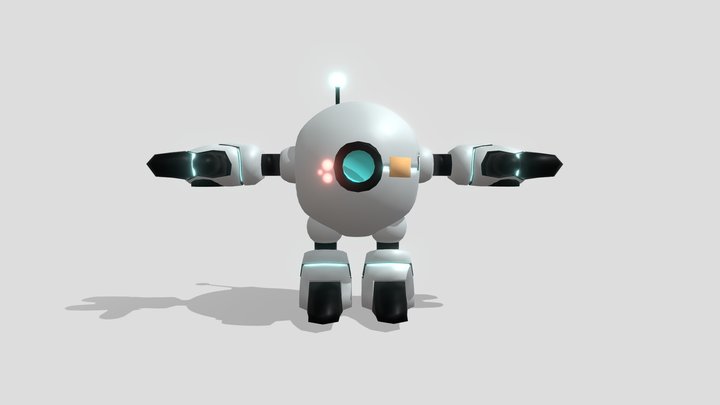 Small cute robot - Game ready 3D Model