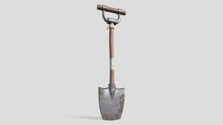 Low-Poly Shovel 3D Model