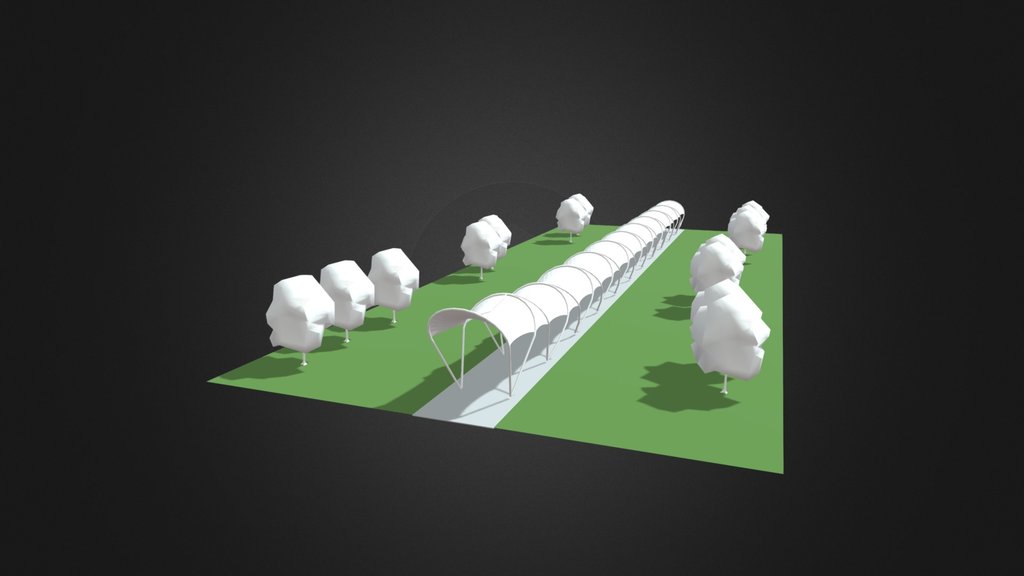 CM-LD60 Walkway Tensile Membrane Canopy