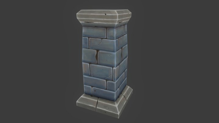 Pillar - Hand Painted Textures Exercise 3D Model