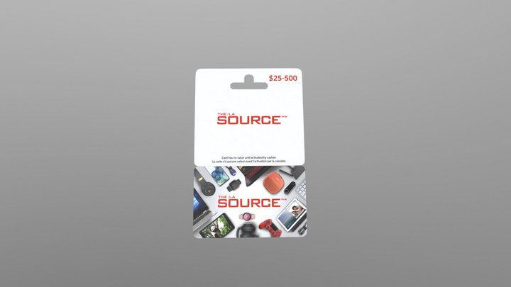 The Source Gift Card - 24 mil Paper 3D Model