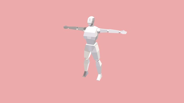 634230009_low_polygon_human_(Shuffling) 3D Model