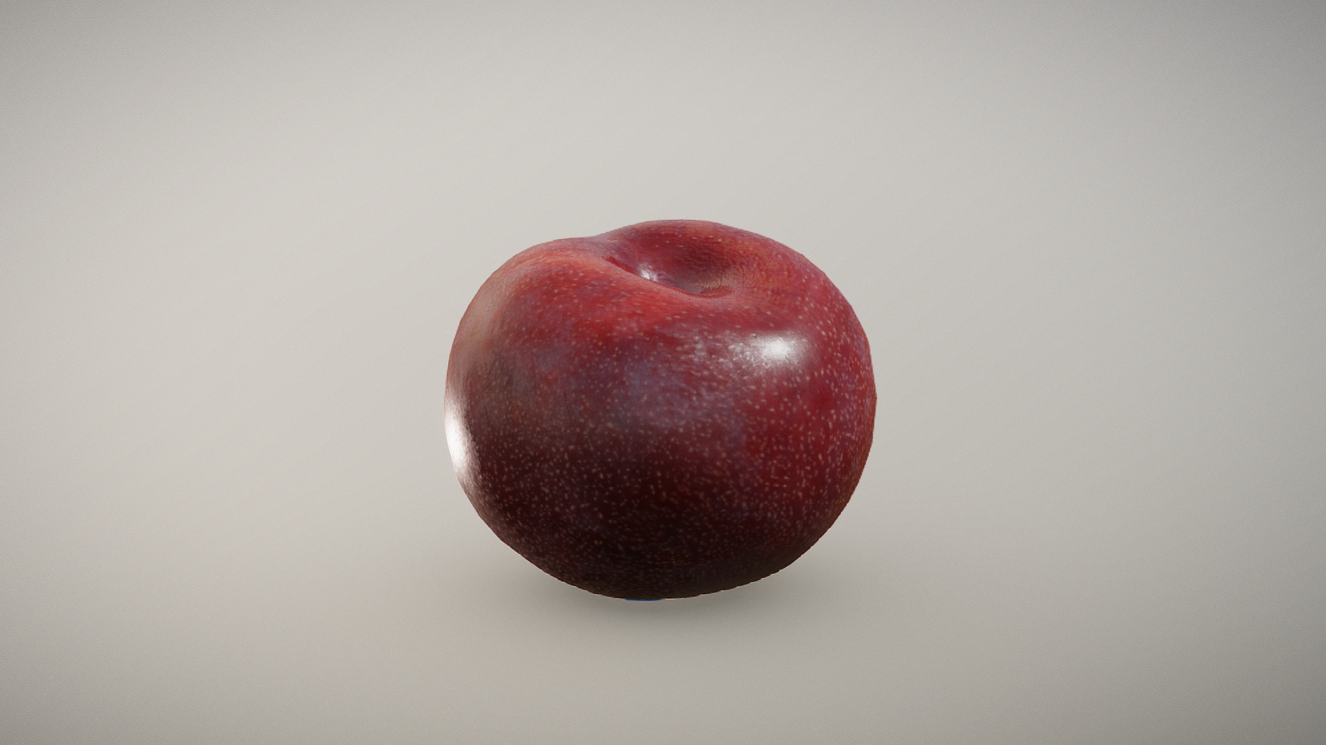 3D model Raspberry Jewel Pluot - This is a 3D model of the Raspberry Jewel Pluot. The 3D model is about a red apple on a white surface.