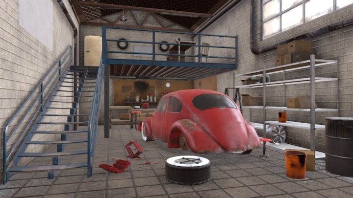 Car garage 3D Model