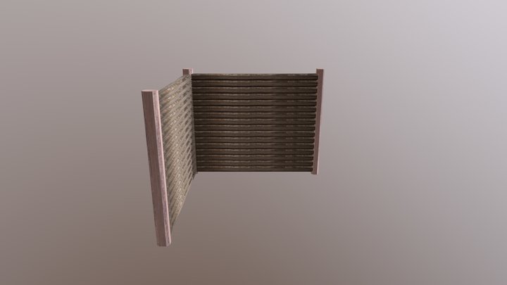 Parede De Madeira 3D Model