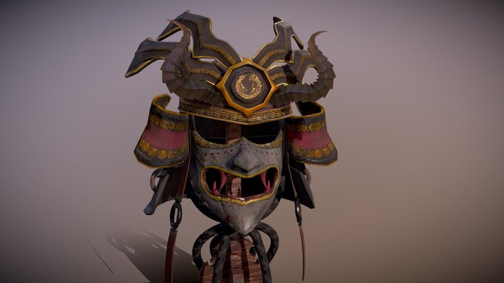 Samurai Helmet 3D Model