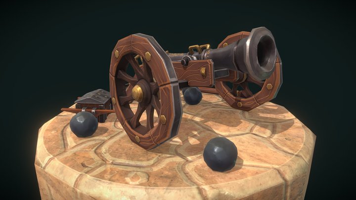 [Student Work] "Stylized Cannon" 3D Model