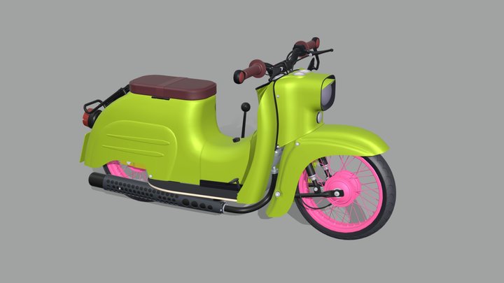 Simson Schwalbe scooter 3D Model