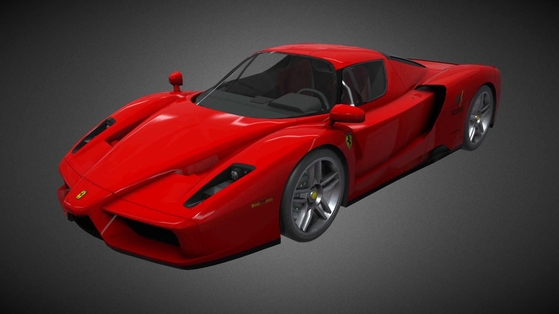 3D model Ferrari Enzo - This is a 3D model of the Ferrari Enzo. The 3D model is about a red sports car.