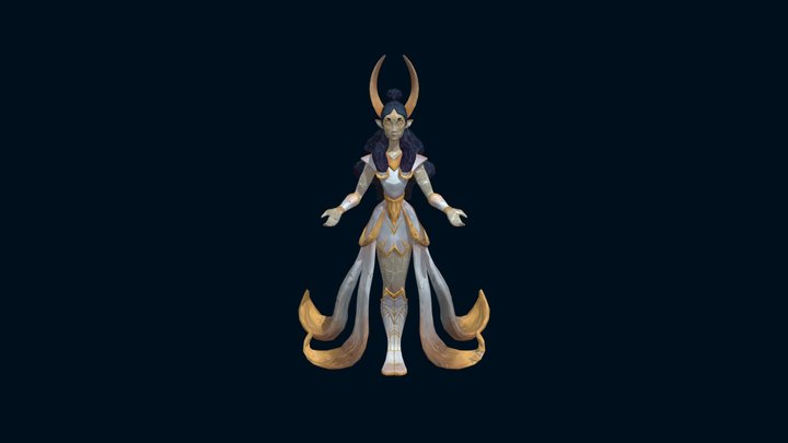 Stylized Statue 3D Model