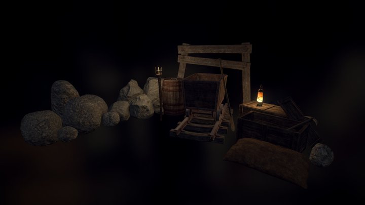 Mines Props Pack 3D Model