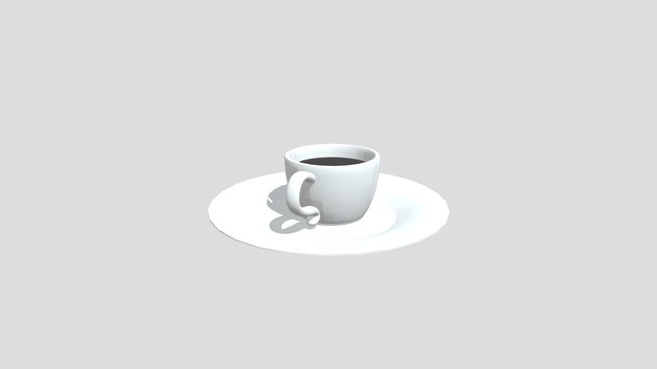Coffe Cup - Low Poly 3D Model