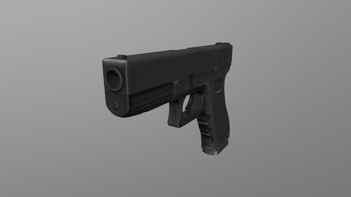 9mm Pistol 3D Model