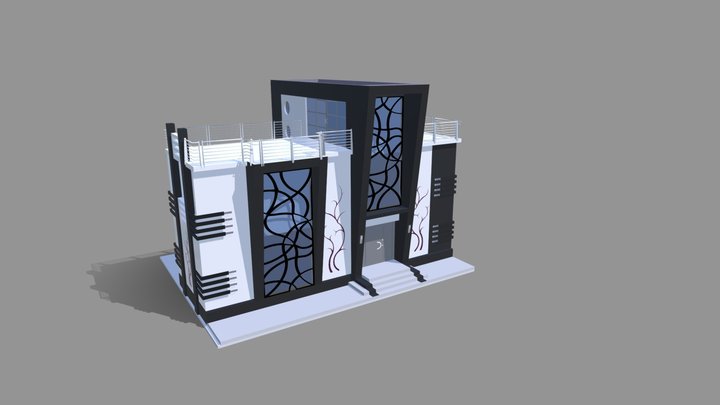 3D Modern House 3D Model