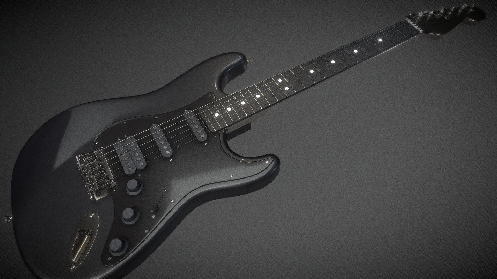 Black Electric Guitar (PBR)