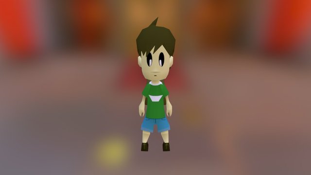 Back Pack Boy 3D Model