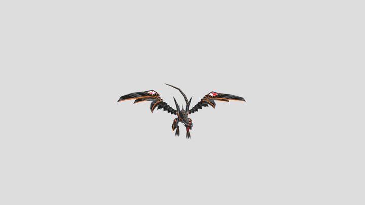 Red Eyes Darkness Metal Dragon 3D Model