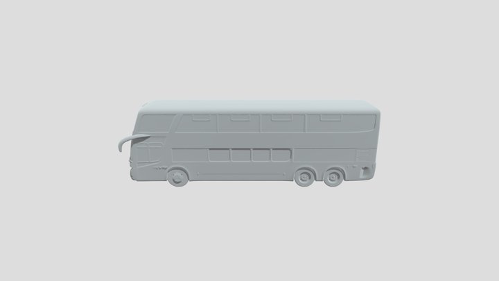 Red Double-Decker Bus 3D Model