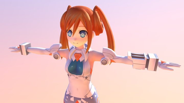 Orange Heart 3D Model