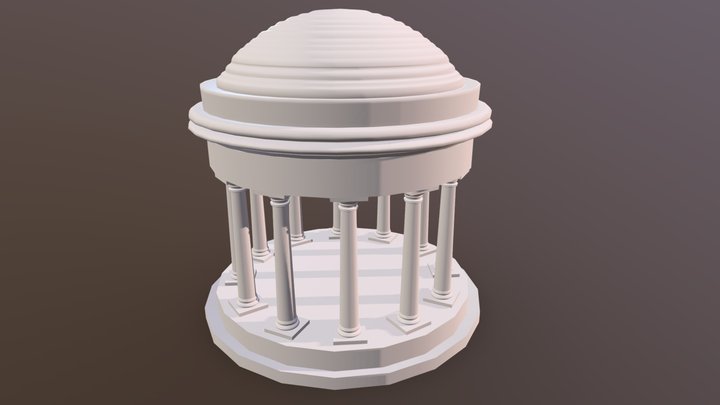 Doric Pillar & WWI Memorial 3D Model