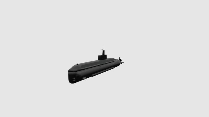 Submarine Type 209 3D Model