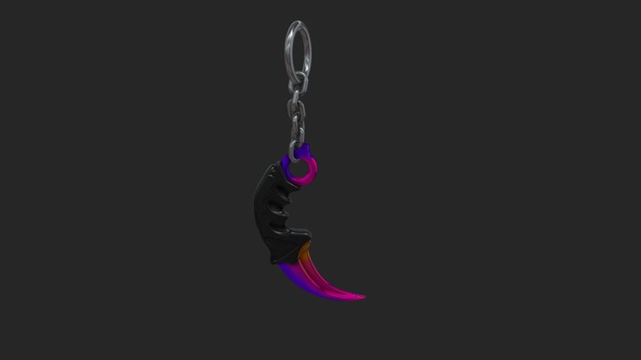 Karambit Keychain 3D Model
