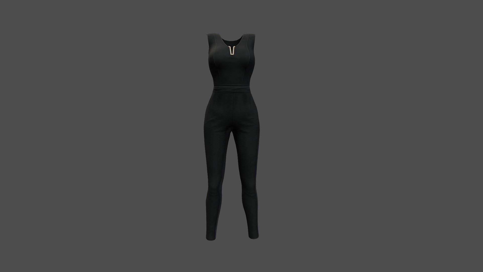 Female Black Jumpsuit - Buy Royalty Free 3D model by 3dia [80910d9 ...