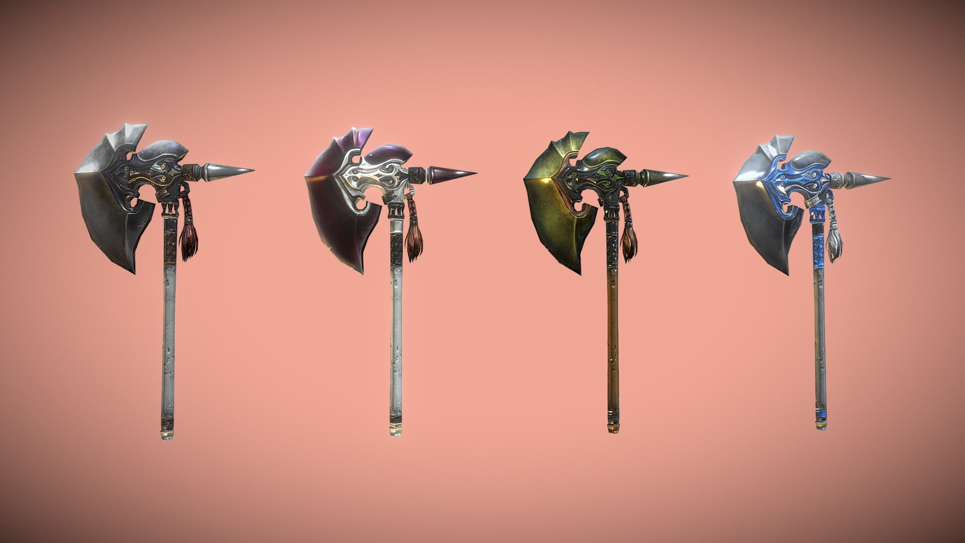 Fantasy Axes 1 3D model by Kurt Hoogendoorn (KurtHoogendoorn