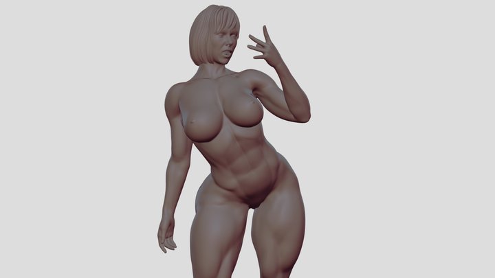 woman counting 3D Model