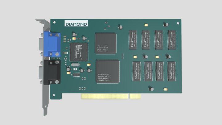 VideoCard 3Dfx Voodoo Graphics 3D Model