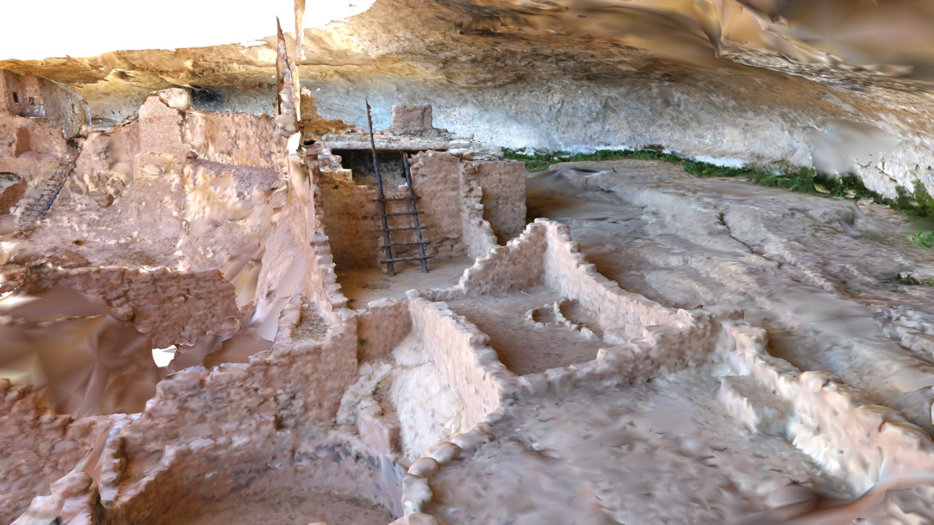 Inside Long House, Mesa Verde, (Untextured)