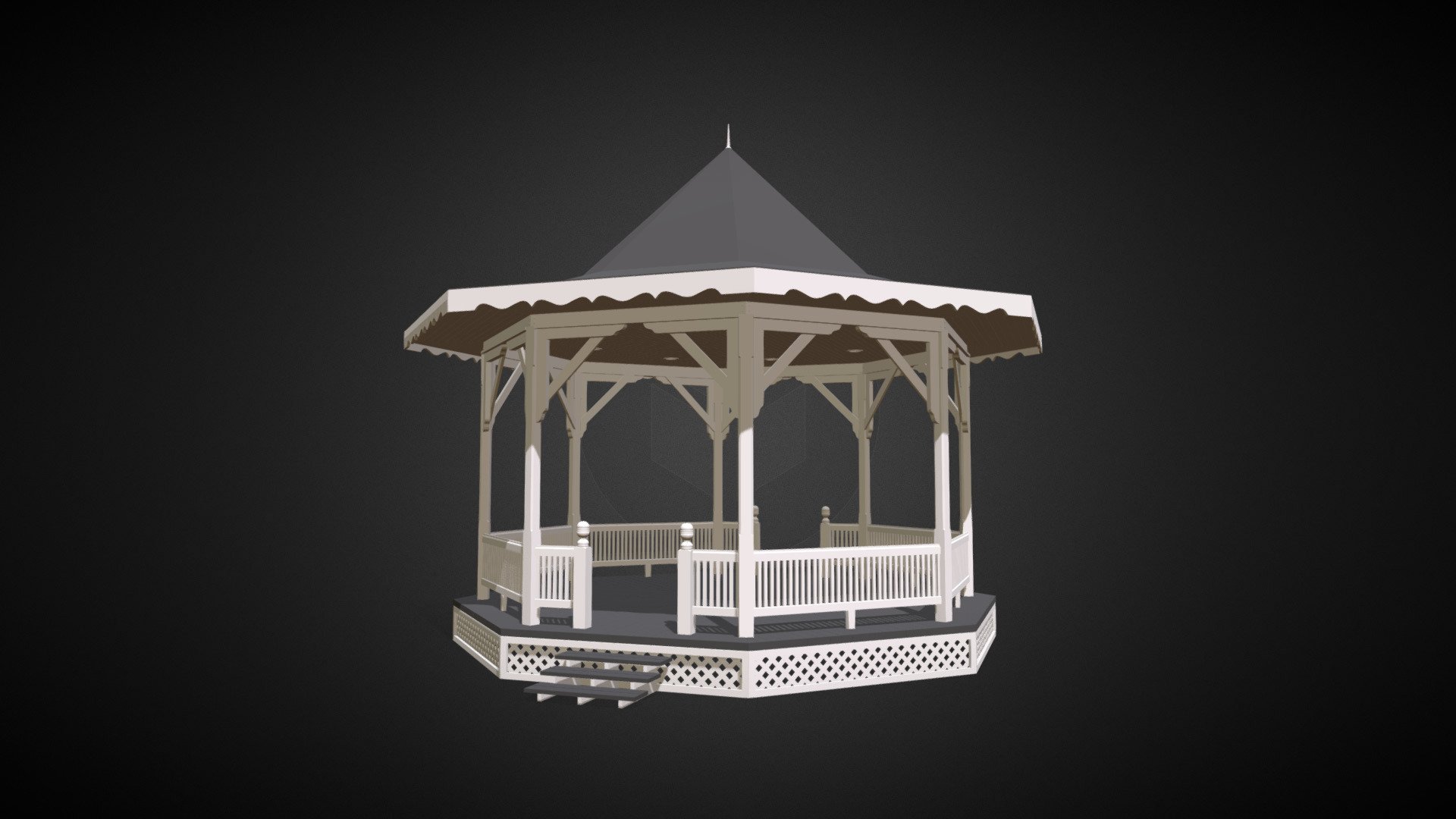 Gazebo Bandstand 3D model by ItsA3DWorld [80965d9] Sketchfab