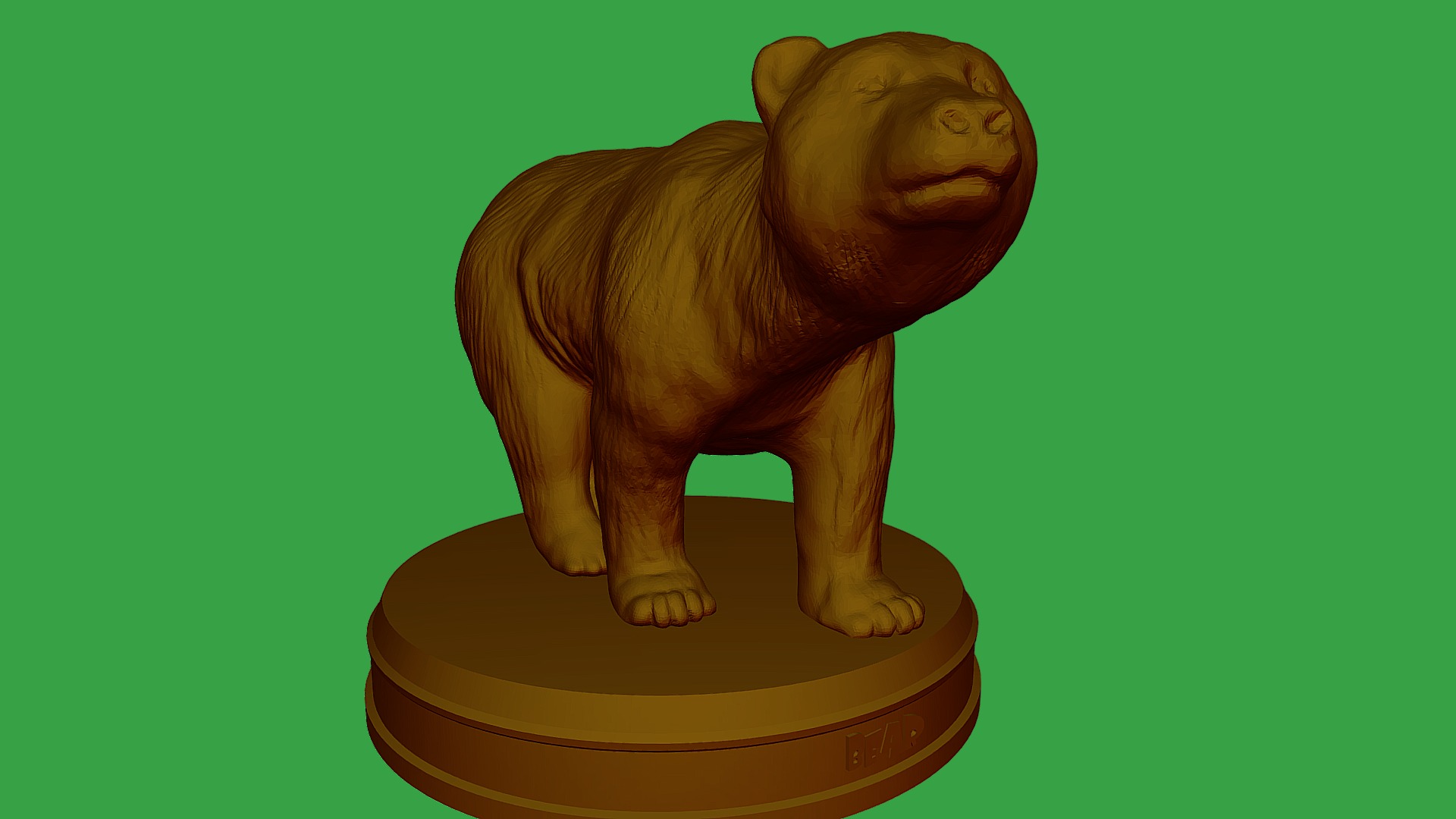 3D model Realistic Bear - This is a 3D model of the Realistic Bear. The 3D model is about diagram.
