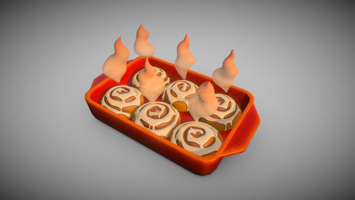 Tasty fresh buns 3D Model