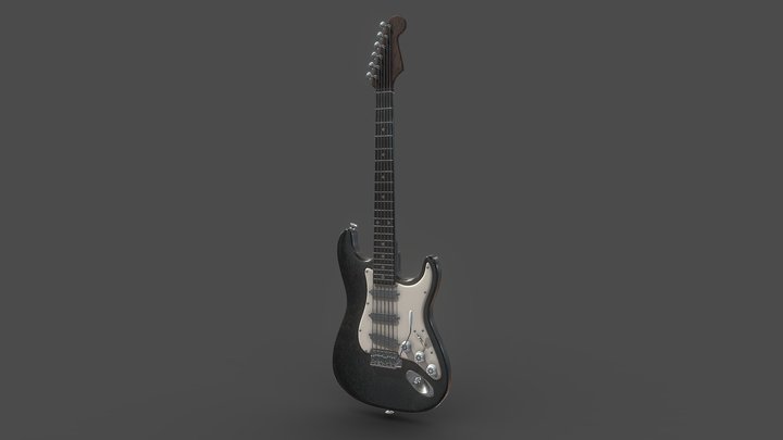 Old electric guitar – Modello 3D gratuito STL