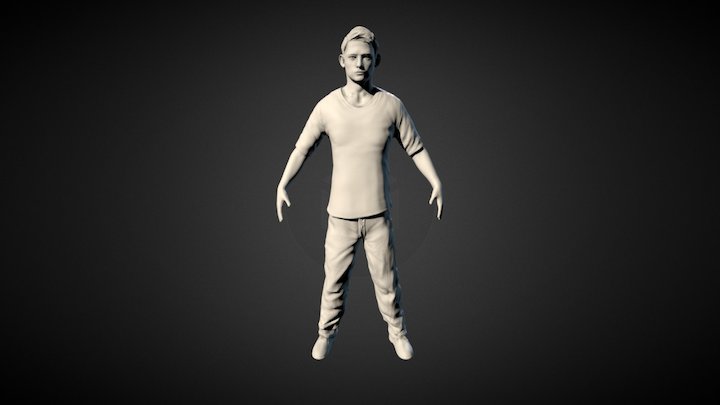 Game Character, High Poly Version 3D Model