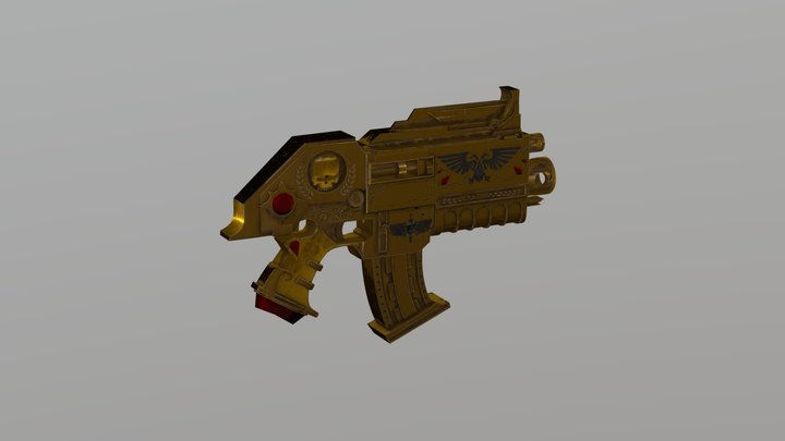 Warhammer 40K Bolter 3D Model