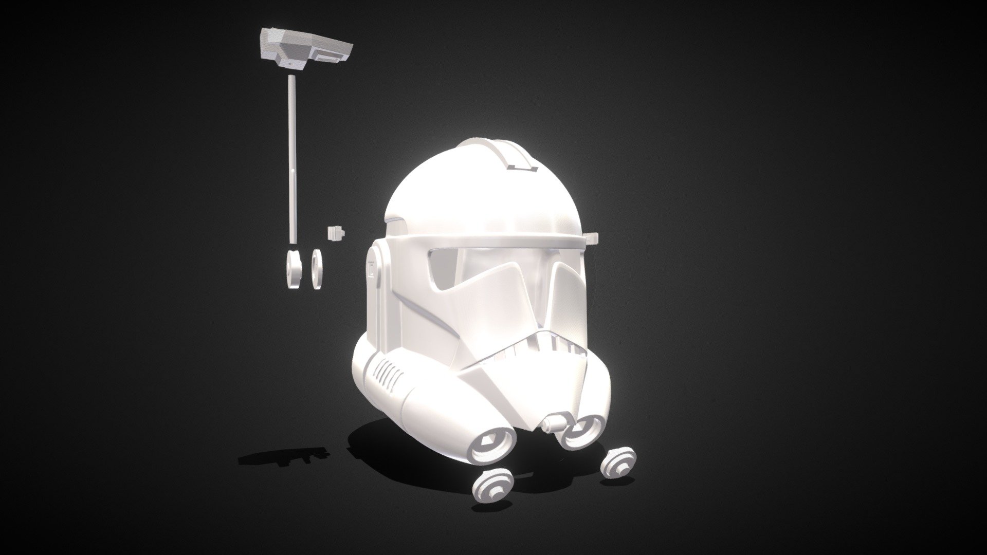 Clone Trooper Phase 2 Helmet With Antenna Buy Royalty Free 3D model