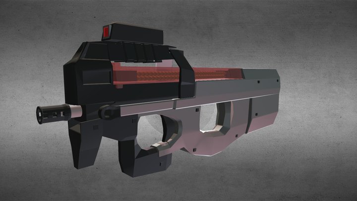 P90 Silver Crow 3D Model
