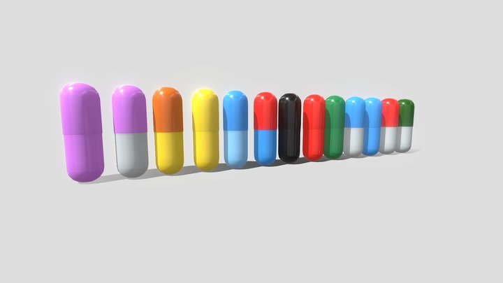Capsule Game asset low poly model 3D Model