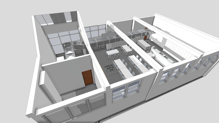 Visual Arts Classroom 3D Model