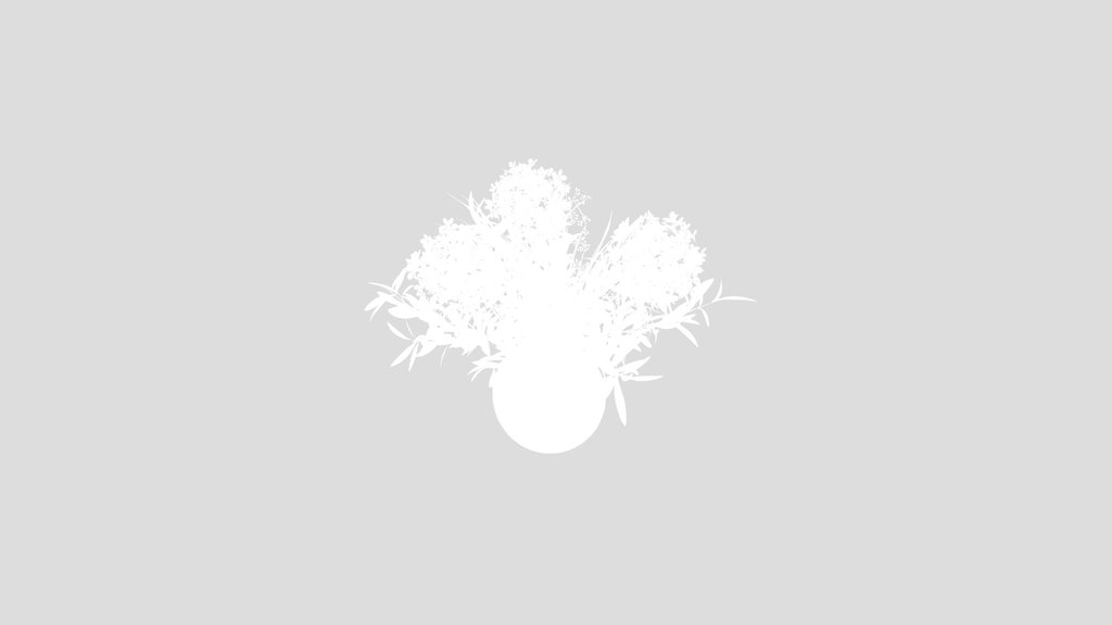White Hydrangea Glass Vase