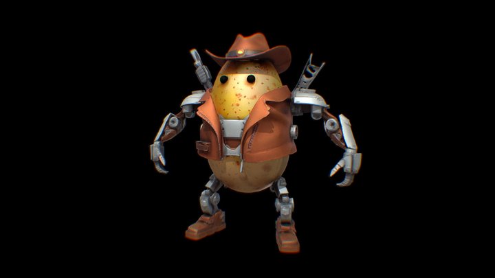 Cyborg Cowboy Potato (Animated)