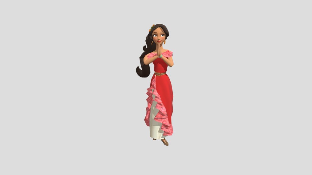 Elena the Avalor practicing yoga