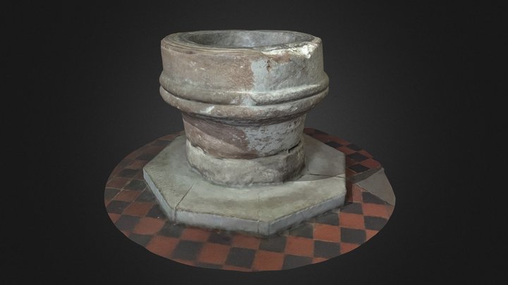 Font, Church of St Andrew, Wroxeter, Shropshire – Modello 3D gratuito STL
