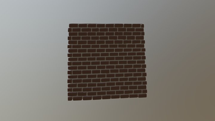 Brick Wall 3D Model